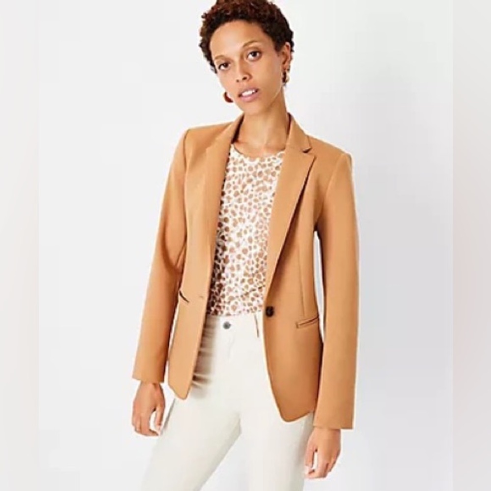 New Ann Taylor the Petite Hutton Blazer Double Knit size 4P